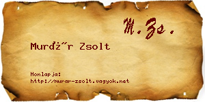 Murár Zsolt névjegykártya